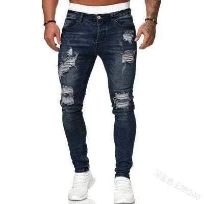 Ripped Jeans Men Stretch